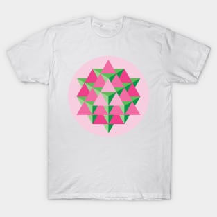 64 Tetrahedron Grid T-Shirt